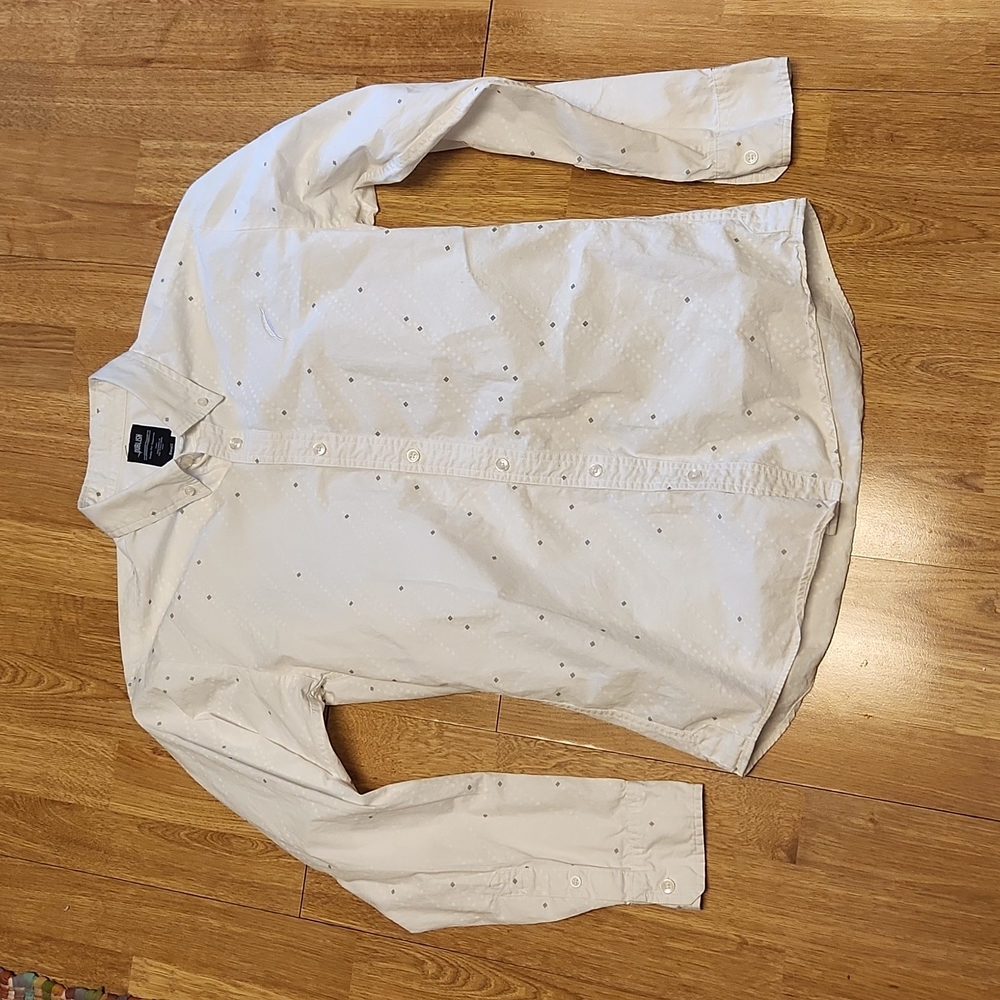 Publish white button down shirt sz small